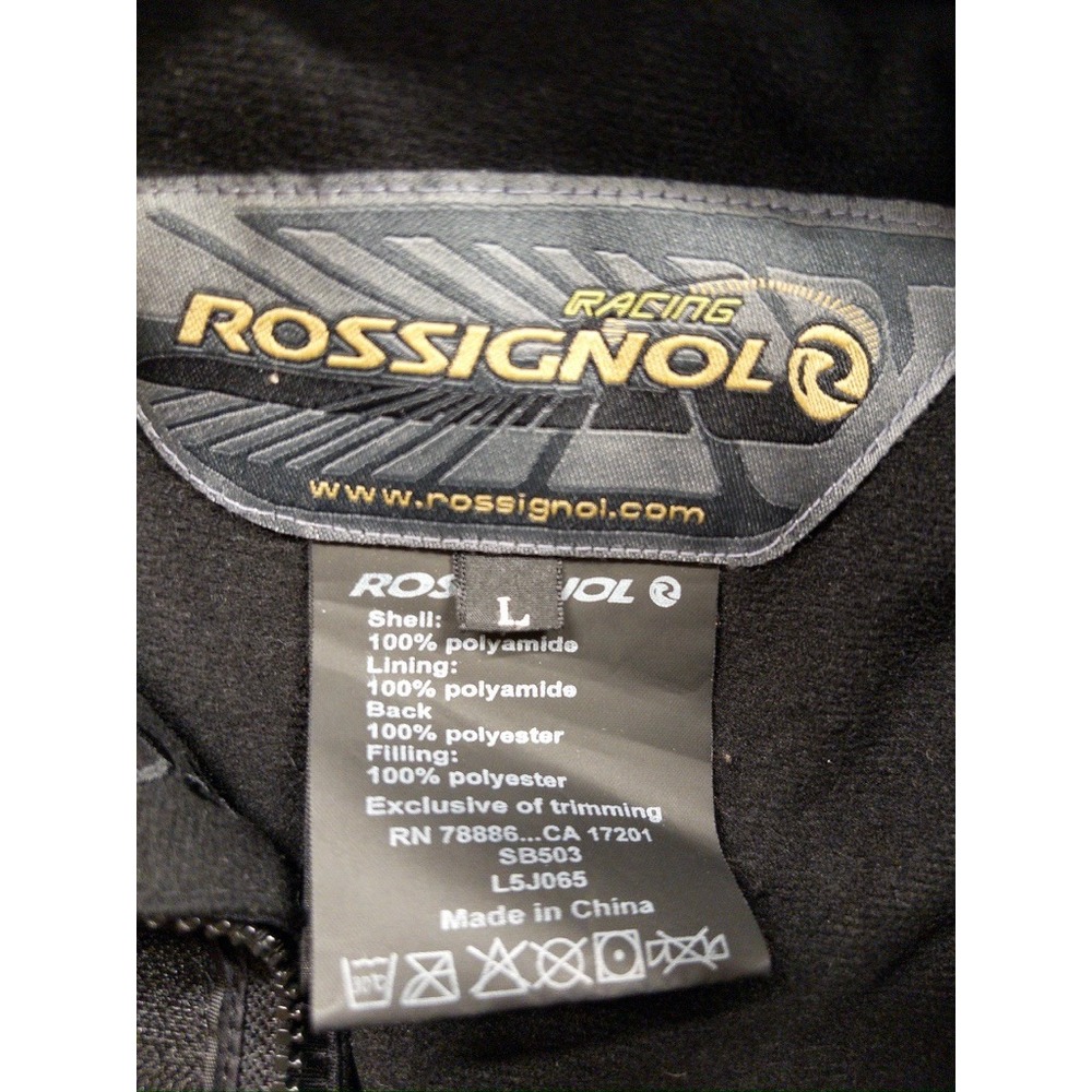 Rossignol Racing Ski Jacket Mens L‎ Black Tan Reflective Insulated Winter Coat - Picture 13 of 16